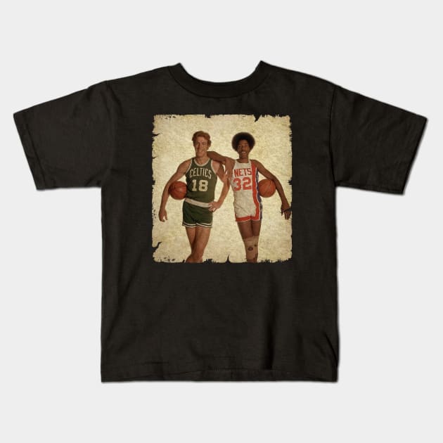 Dave Cowens and Julius Erving in 1976 Kids T-Shirt by Wendyshopart